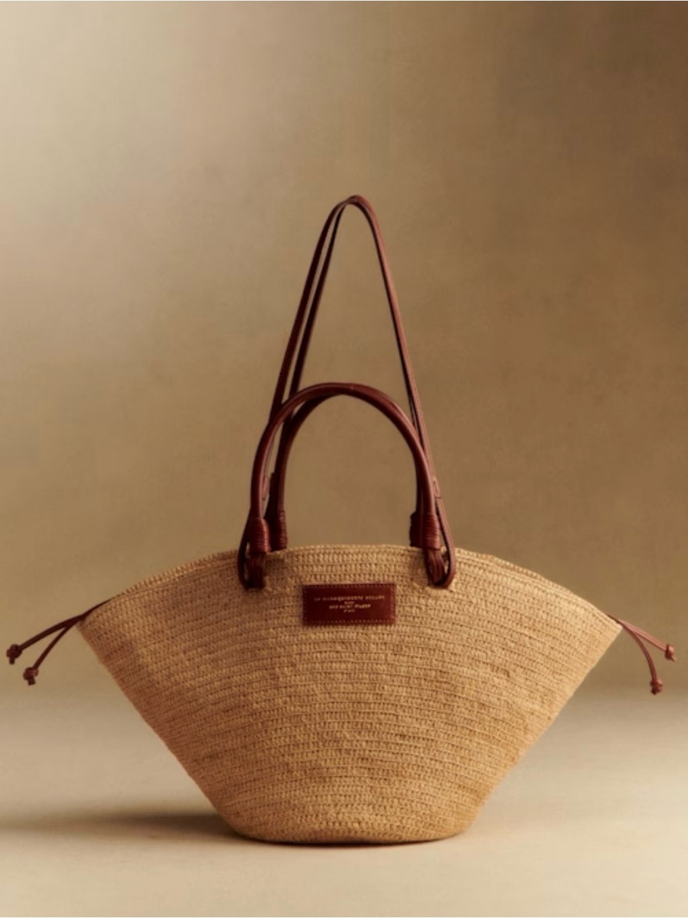 Sezane Justine Basket Bag Natural Raffia - Picture 2 of 5